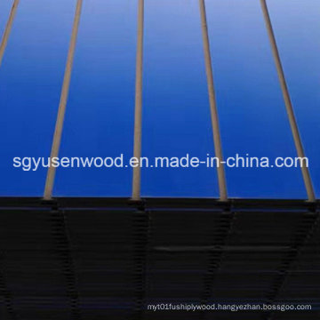 Slatwall Melamine MDF Panel with Aluminum Bar for Display